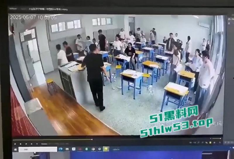 山东邹城一中高考考场，小伙因答不出题自暴自弃发狂撕毁多人试卷，监考老师都懵逼了！！！-5