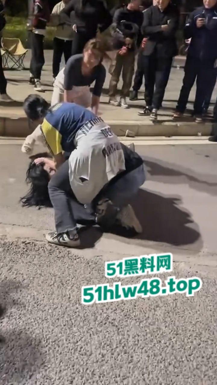 广东佛山精神小妹带人打架从单挑变群殴，女人打架真不讲武德，不过女人不撕衣服缺少精髓。-3
