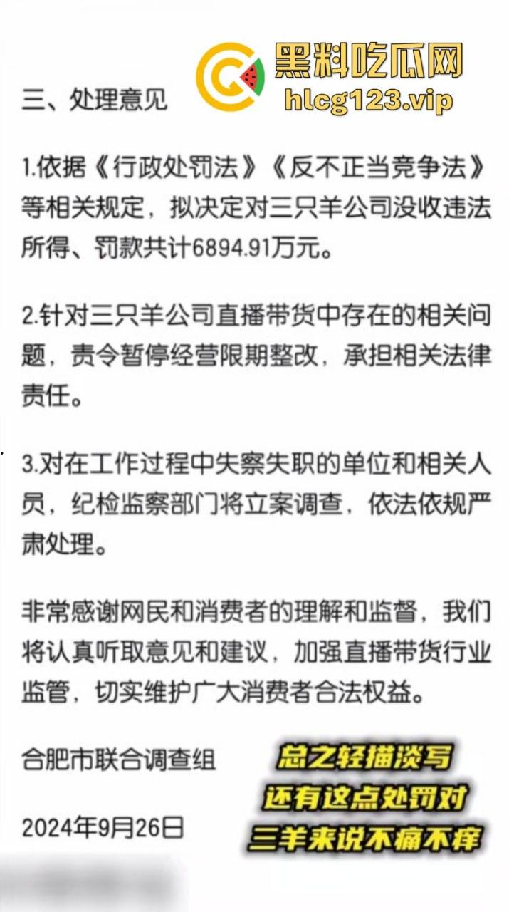 还是你头铁啊兄弟！三只羊事件尘埃落定 判罚6894.91万元 整改后还能回归？-2