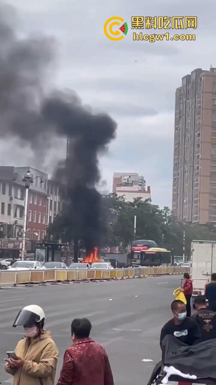 福建莆田一suv路边自燃 几分钟烧成空壳 现场实拍视频曝光-1