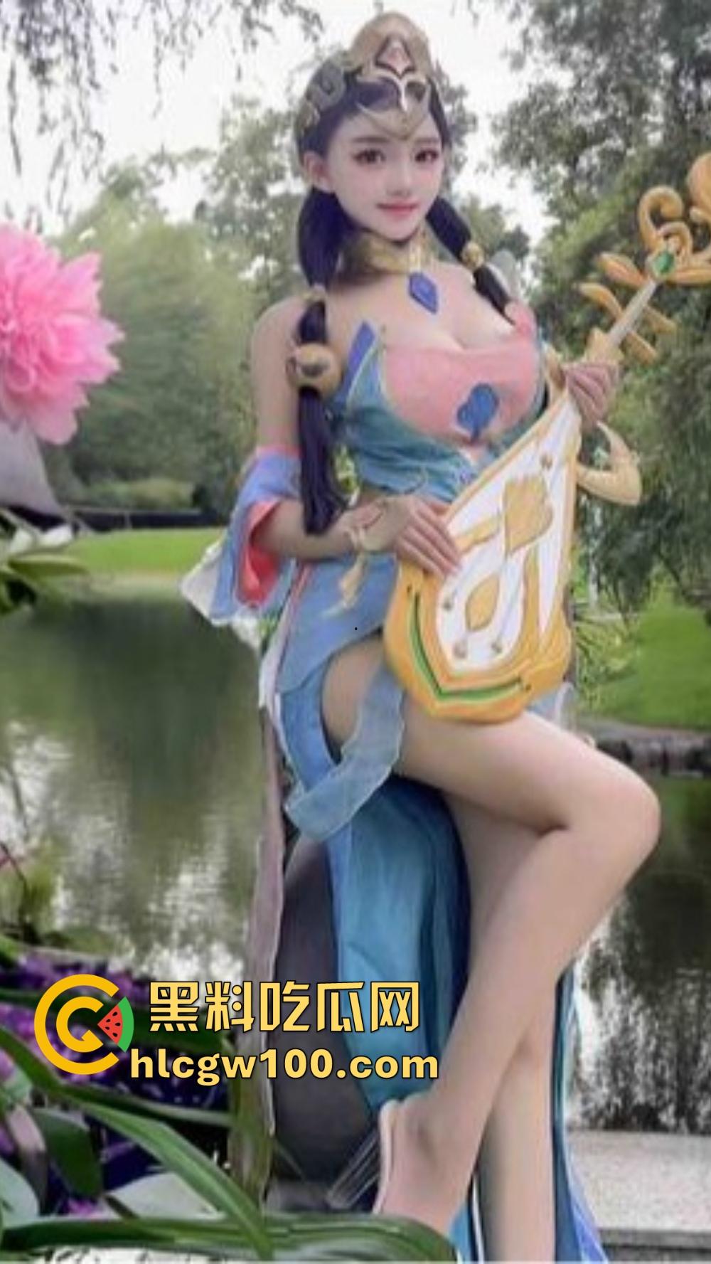 王者荣耀杨玉环奶量爆表，COS妹子大奶子乳交新玩法，这波操作真的很开门，奶妈果然不是白叫的！-9