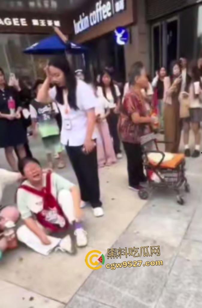 河北麦当劳门口集美发癫，对着大爷拍照，大爷拉了一把说别拍我，然后坐地上撒波打滚，真是泼妇啊！-6