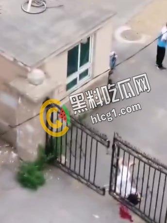 沈阳铁西区兴华南街疑似屠夫职业的光头发生无差别砍人事件，一老一女一年轻男子被杀 现场视频流出-3