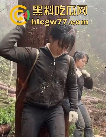 女汉子是怎样炼成的 为了生存两女子扛硕大原木下山 知道真相气愤不已！为了流量魔术抖整起来了-4