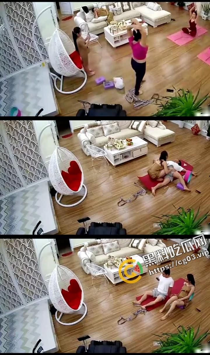 炸裂瓜！破解有钱人家得的网络监控  混乱的性关系毁人三观！男主人和老婆的瑜伽老师  还有丈母娘都有奸情！-1