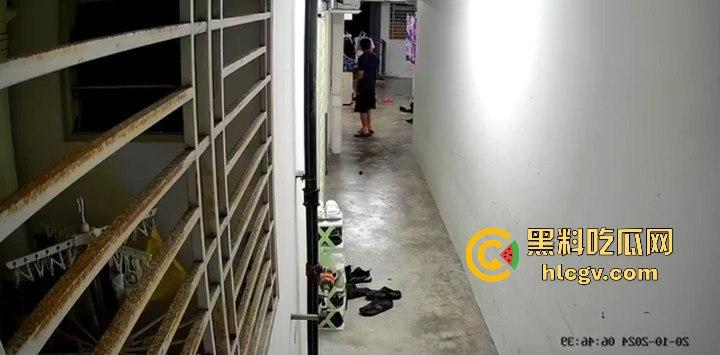 马来西亚槟岛华裔男清晨偷嗅邻居胸罩还自慰！猥亵全过程被监控拍下！-4