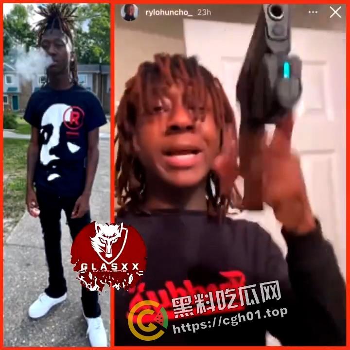 外网疯传！精神尼哥秀手枪 失误把自己给崩了 果然人傻注定活不久-3