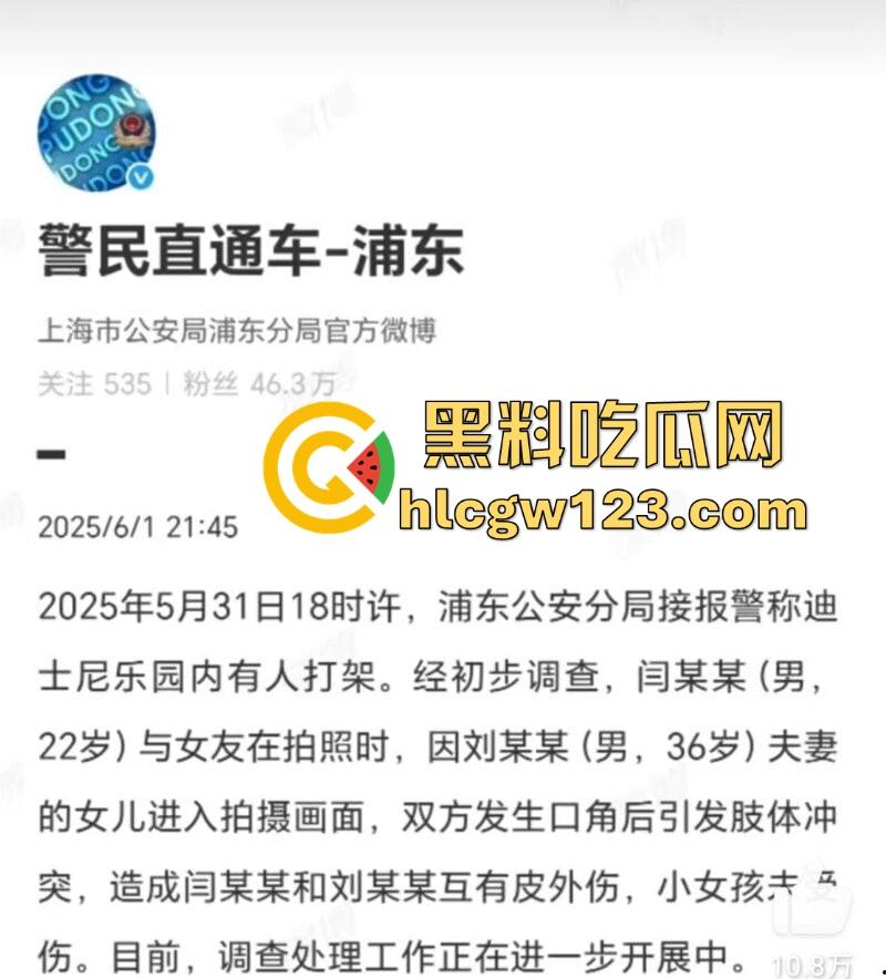 上海迪士尼情侣家长拍照打架事件！对孩子动手引发众怒 撕扯中大奶子露出 后续仍需调查！-1