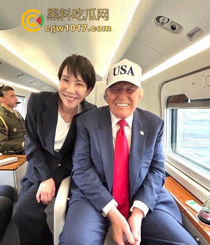 网友AI恶搞特朗普跟日本首相高市早苗甜蜜现场，平时铁娘子政客范儿，结果对川普眼神放电，真感觉她们私底下乱搞过！-4