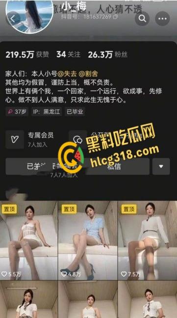 抖音26万粉丝网红【小梅】，丝袜御姐自慰流出，粉嫩白虎玩到失控，真的欠调教 !-1