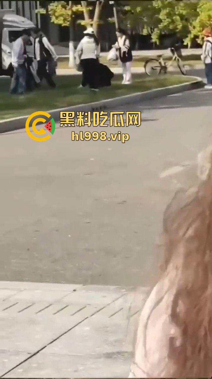 大连庄河大学城惊现校服女引发血案！黑衣男被两学生哥误会暴揍，女子都拦不住！-8