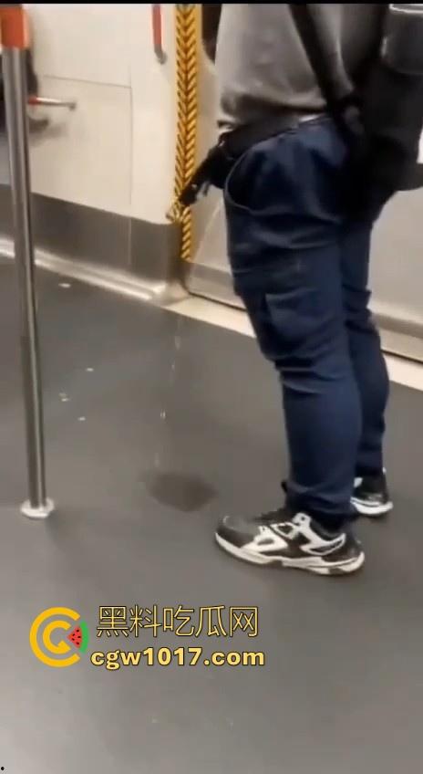 香港地铁牛仔裤大哥现场放尿直播！上班高峰期当着当着众人面开尿，可见心里素质是有多强大，小弟佩服！-4